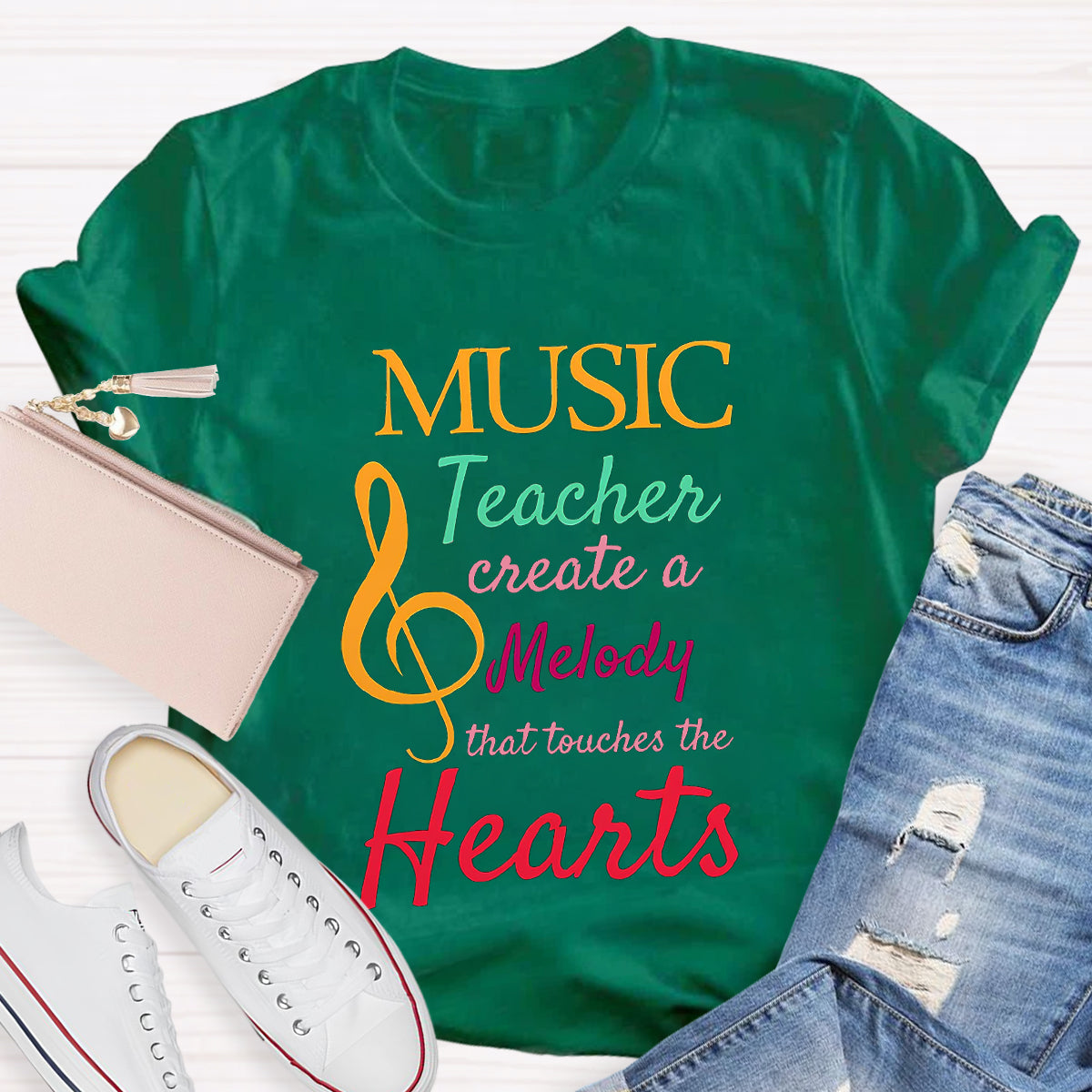 Music Teachers Touch Hearts One Note At A Time T-Shirt