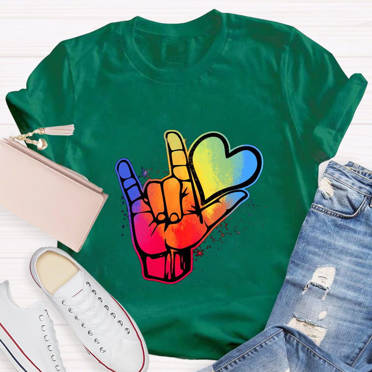 Love Sign Hand Teacher T-Shirt