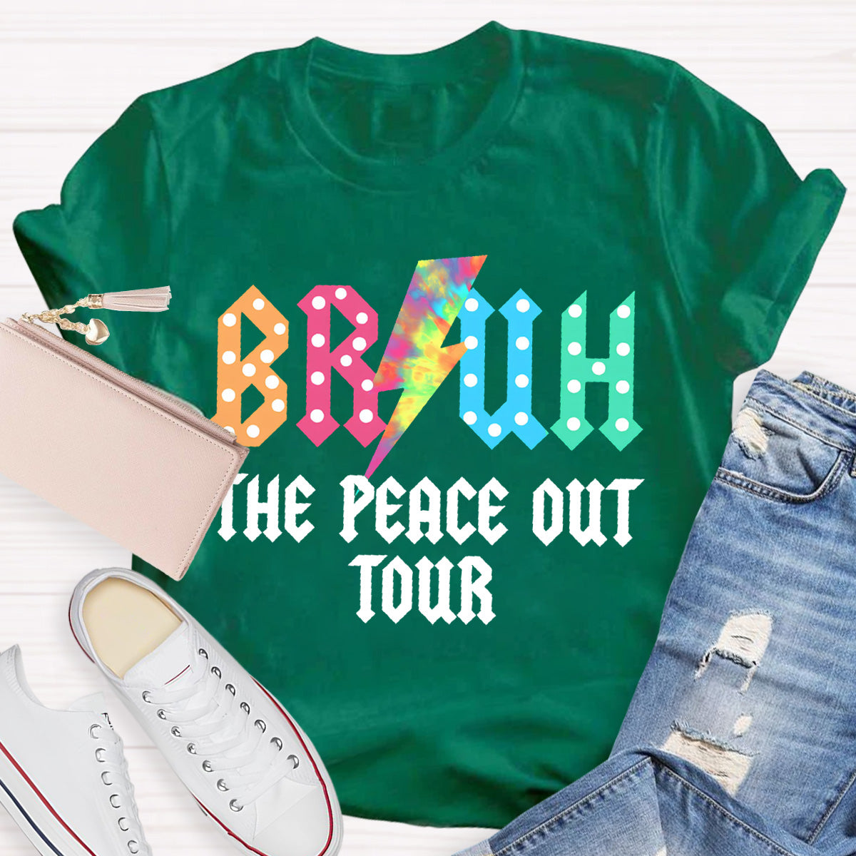 Bruh The Peace Out Tour Teacher T-Shirt