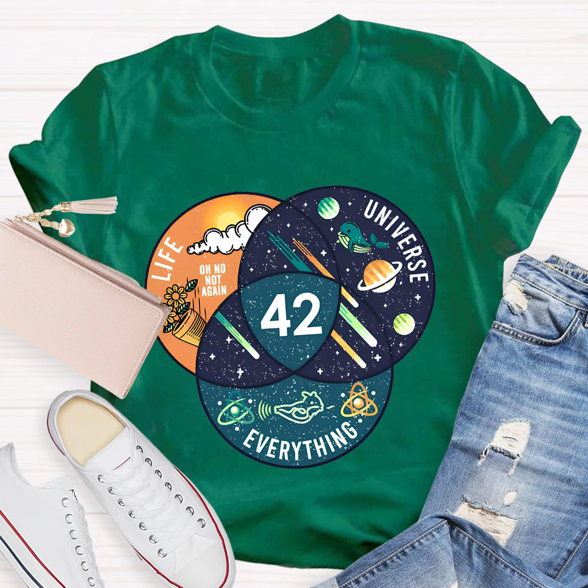 42 Answer To Life Universe And Everything Essential Teacher T-Shirt
