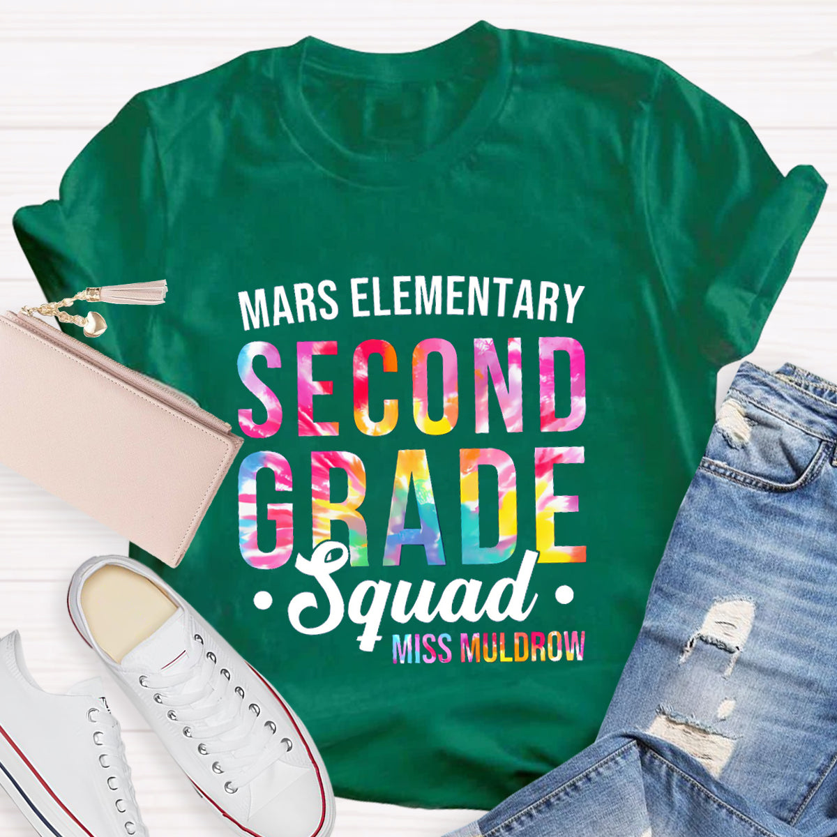 Personalized School Name And Grade Squad Teacher's Name T-Shirt