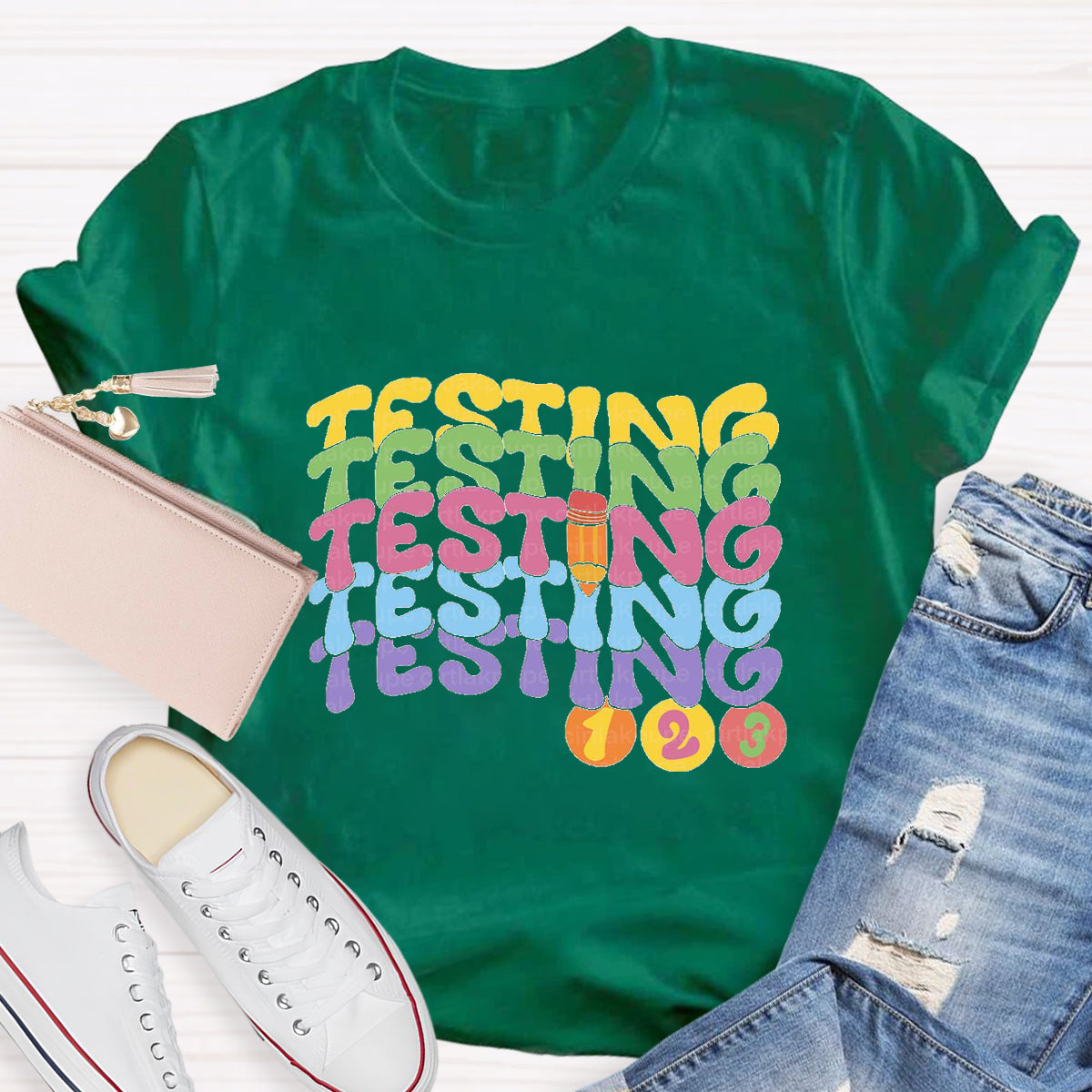 Testing Test Day 123 Teacher T-Shirt