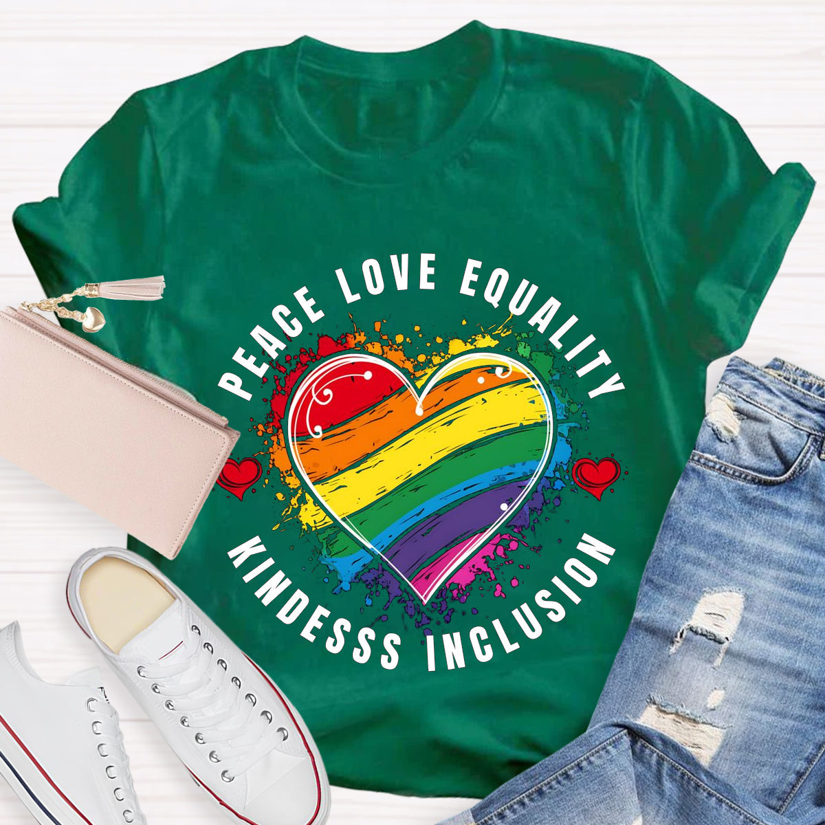 Peace Love Kindness Teacher T-Shirt