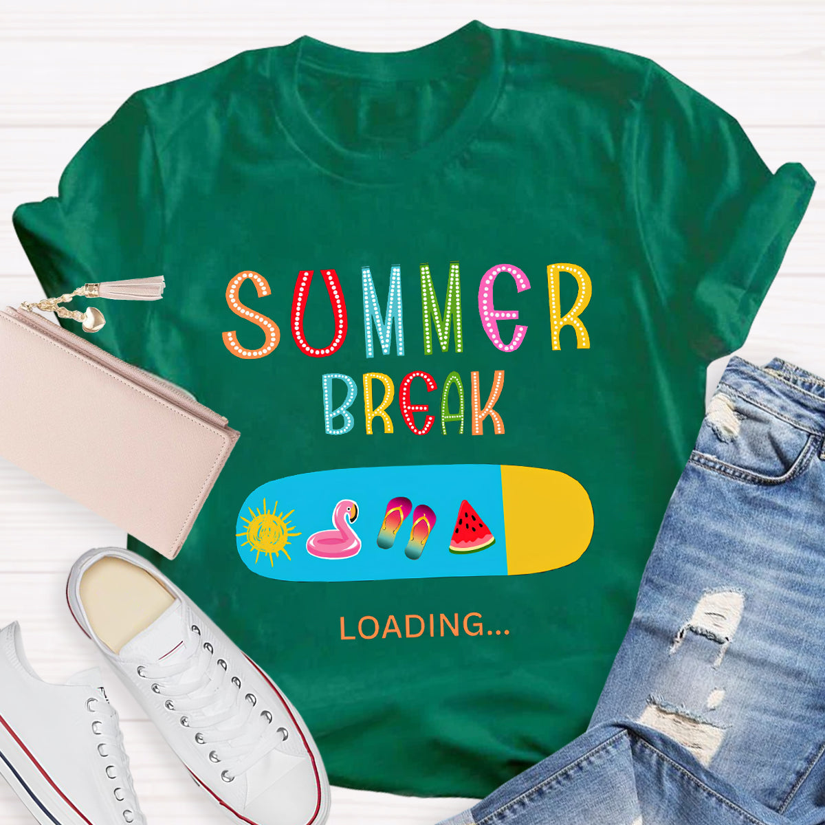 Summer Break Loading Teacher T-Shirt