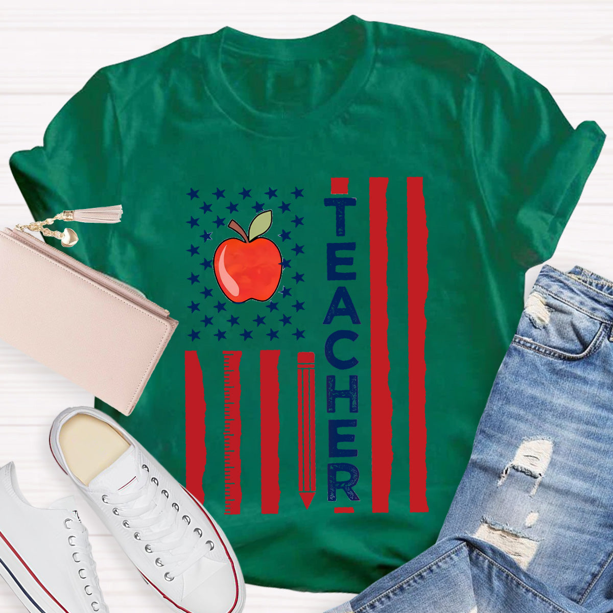 Teacher Apple Star Teacher T-Shirt