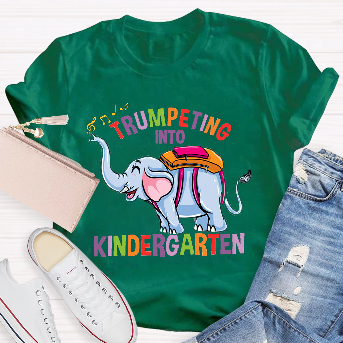Trumpeting Into Kindergarten Teacher Shirt