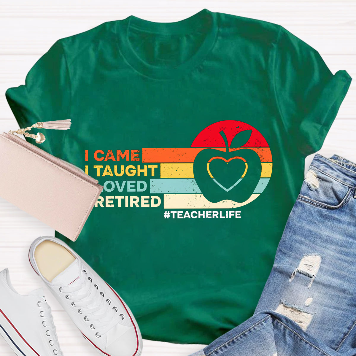 I Came I Taught Retired Teacher T-Shirt