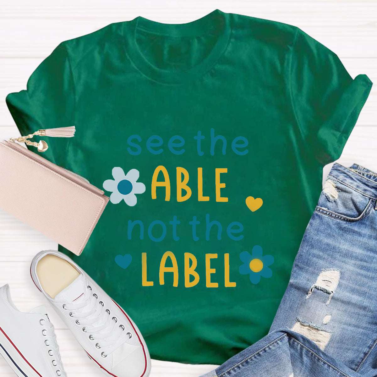 See The Able Not the Label Flower T-Shirt