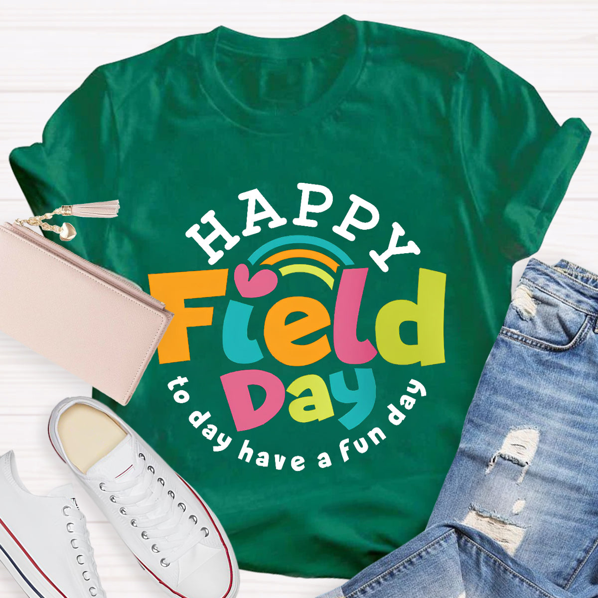 Happy Field Have A Fun Day Teacher T-Shirt