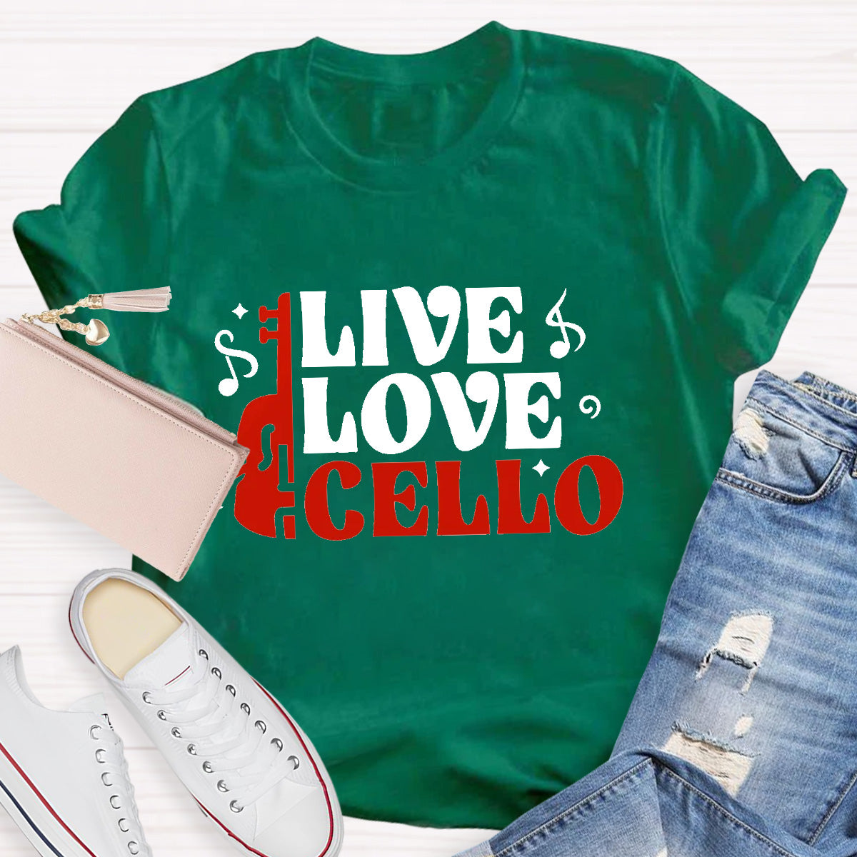 Live Love Cello Teacher T-Shirt