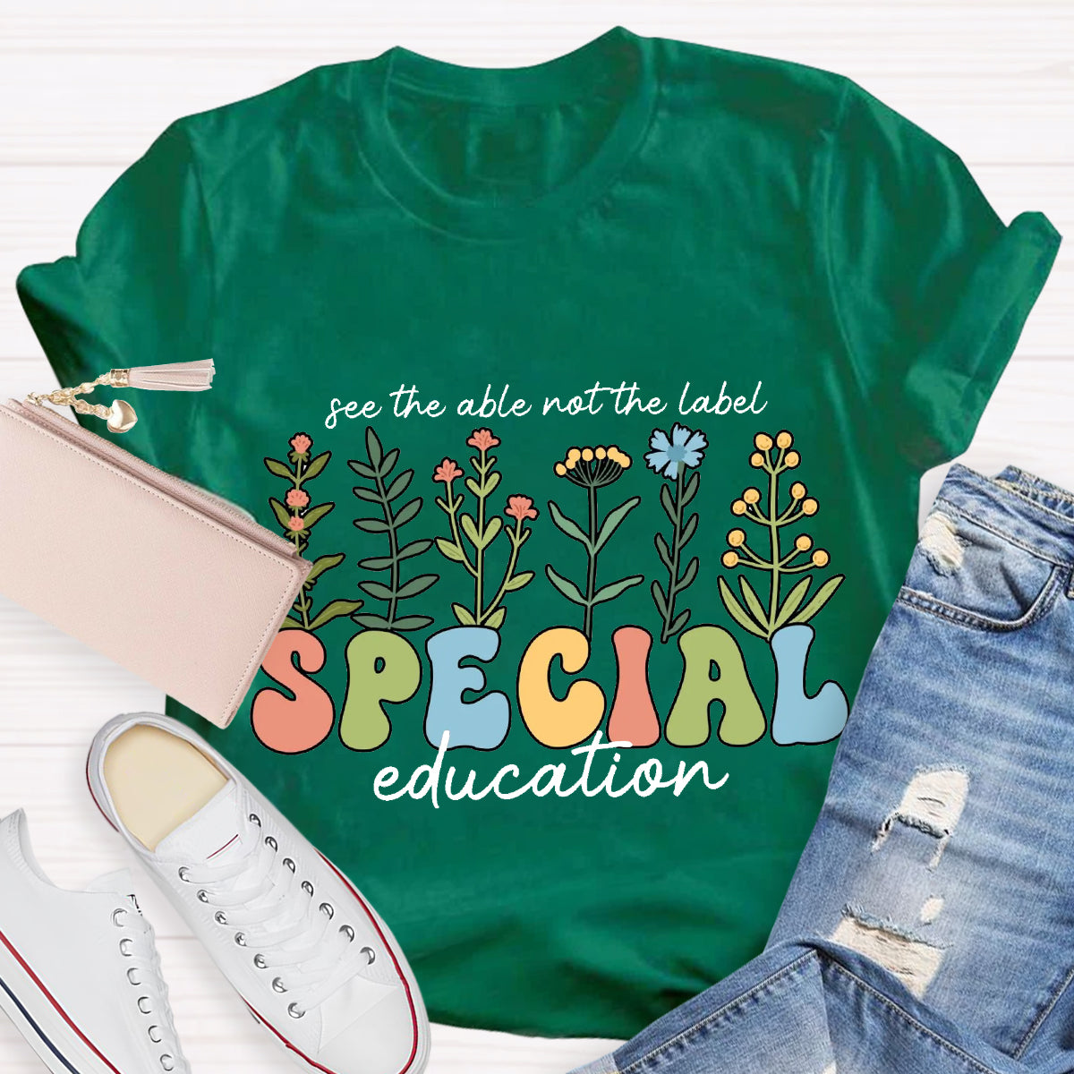 See The Able Not the Label Special Education Teacher T-Shirt
