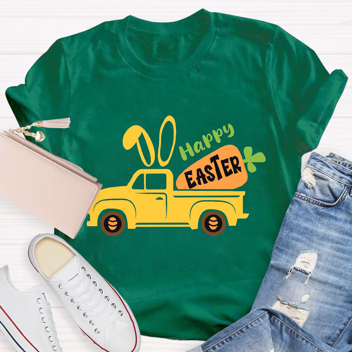 Happy Easter Vintage Truck T-Shirt