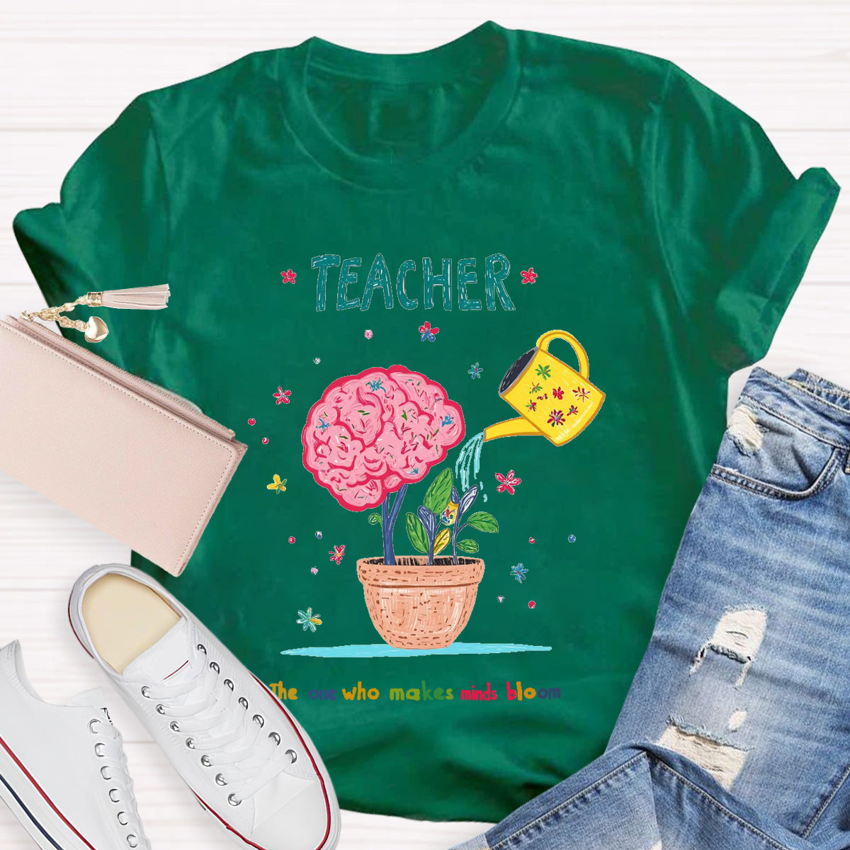 Teacher The One Who Makes Mind Bloom T-Shirt