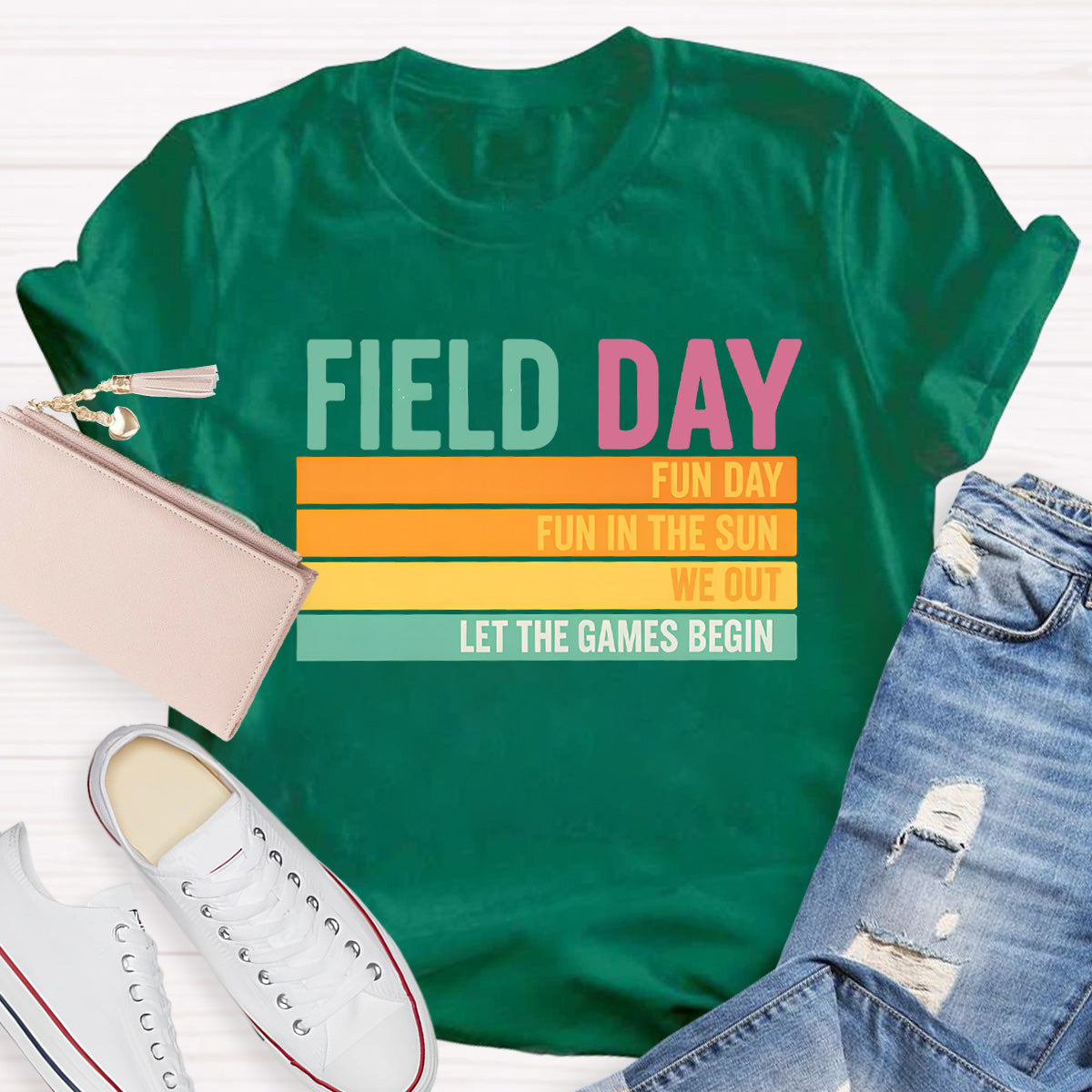 Field Day Let The Game Begin Teacher T-Shirt