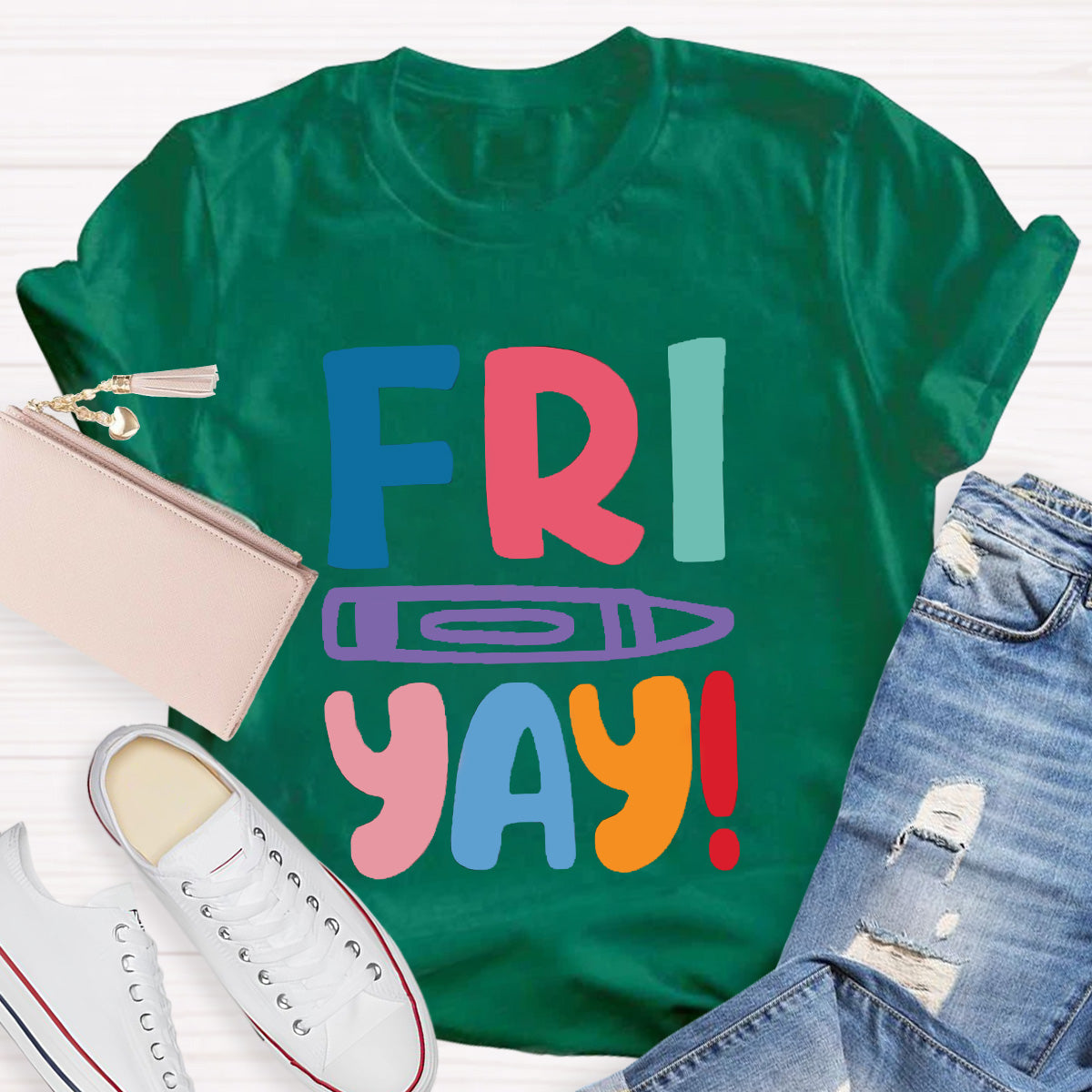 Fri Yay Pencil Teacher T-Shirt