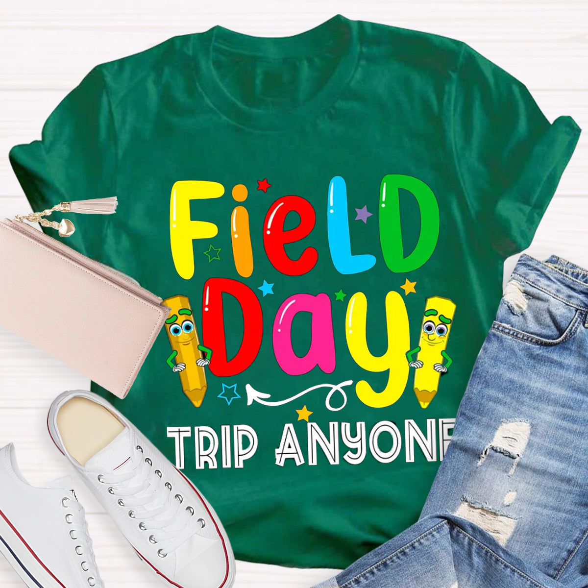 Field Day Pencil Teacher T-Shirt