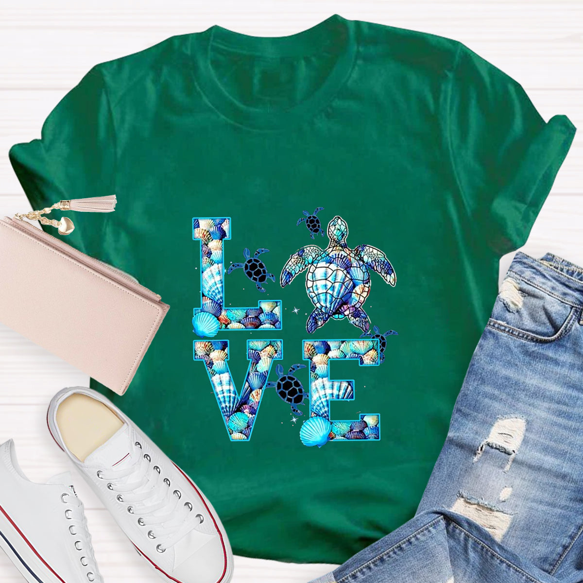 Blue Love For Sea TurtleT-Shirt