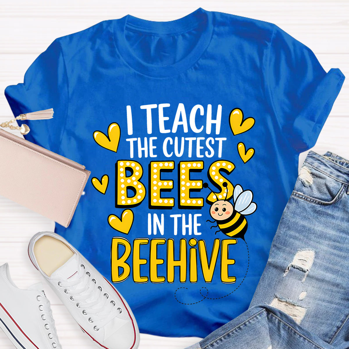 I Teach The Cutest Bees Teacher T-Shirt