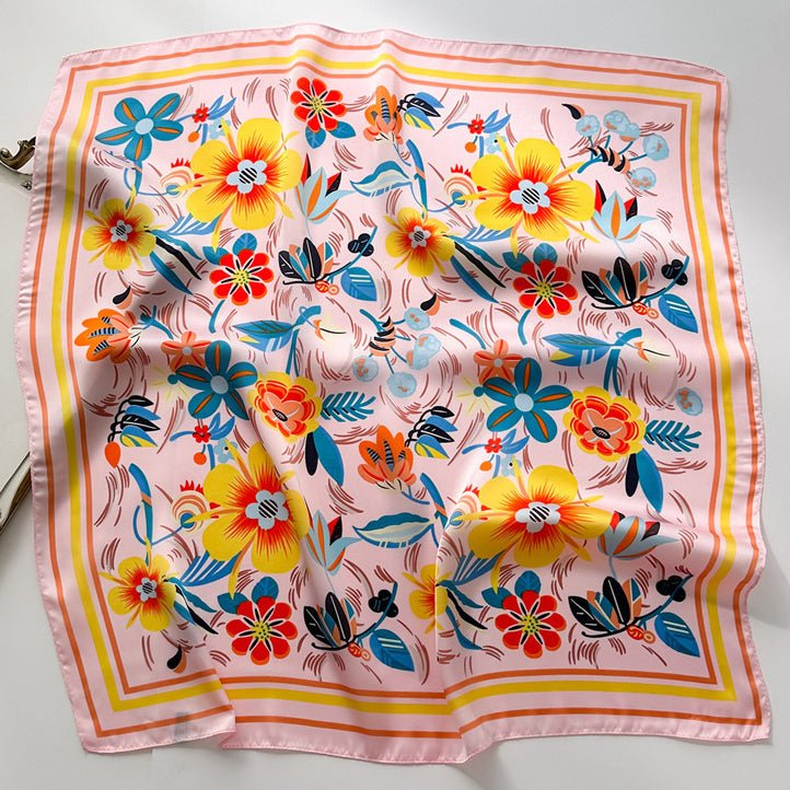 Small Square Scarf  Neck Protector  Teacher's Day Gift