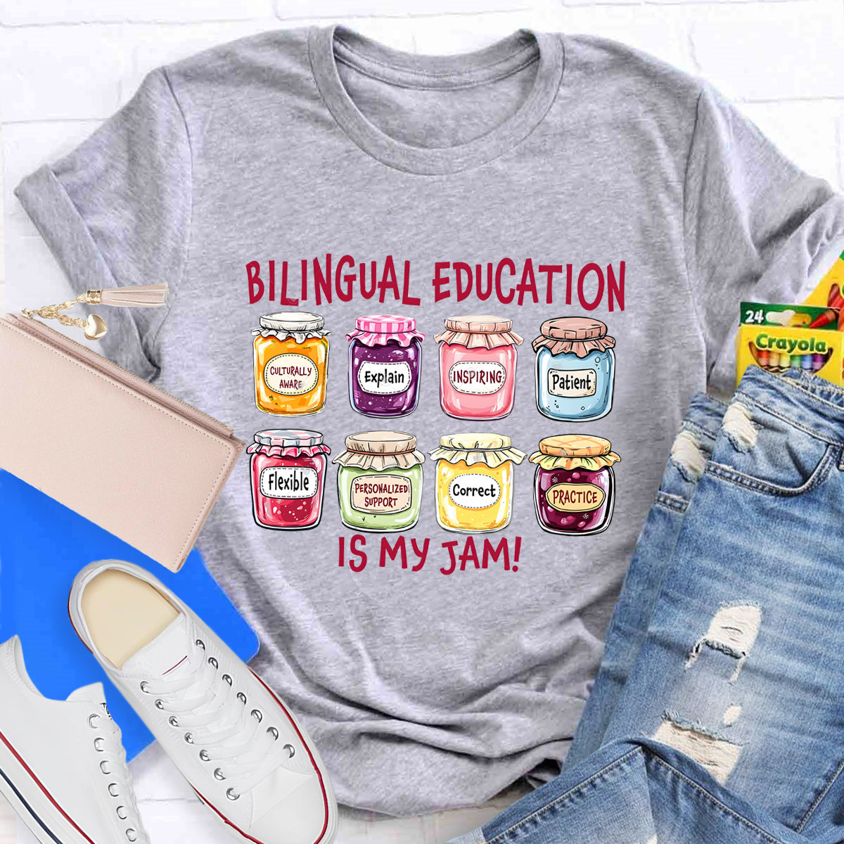 Bilingual Education Is My Jam Teacher T-Shirt