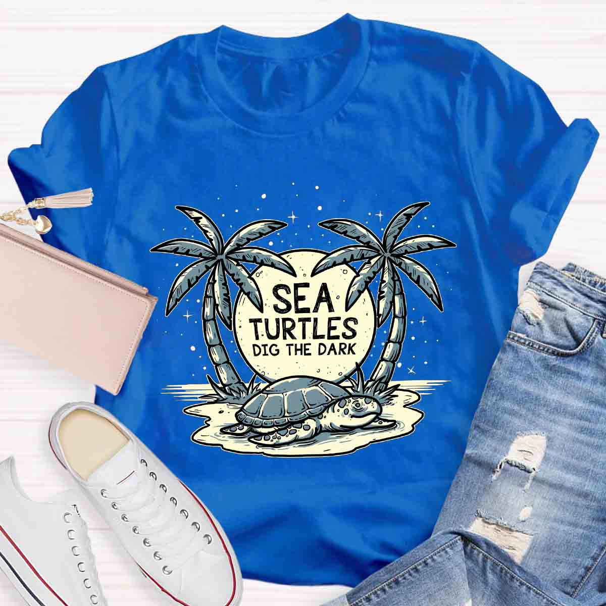 Sea Turtles Dig The Dark Reduce Light Pollution T-Shirt