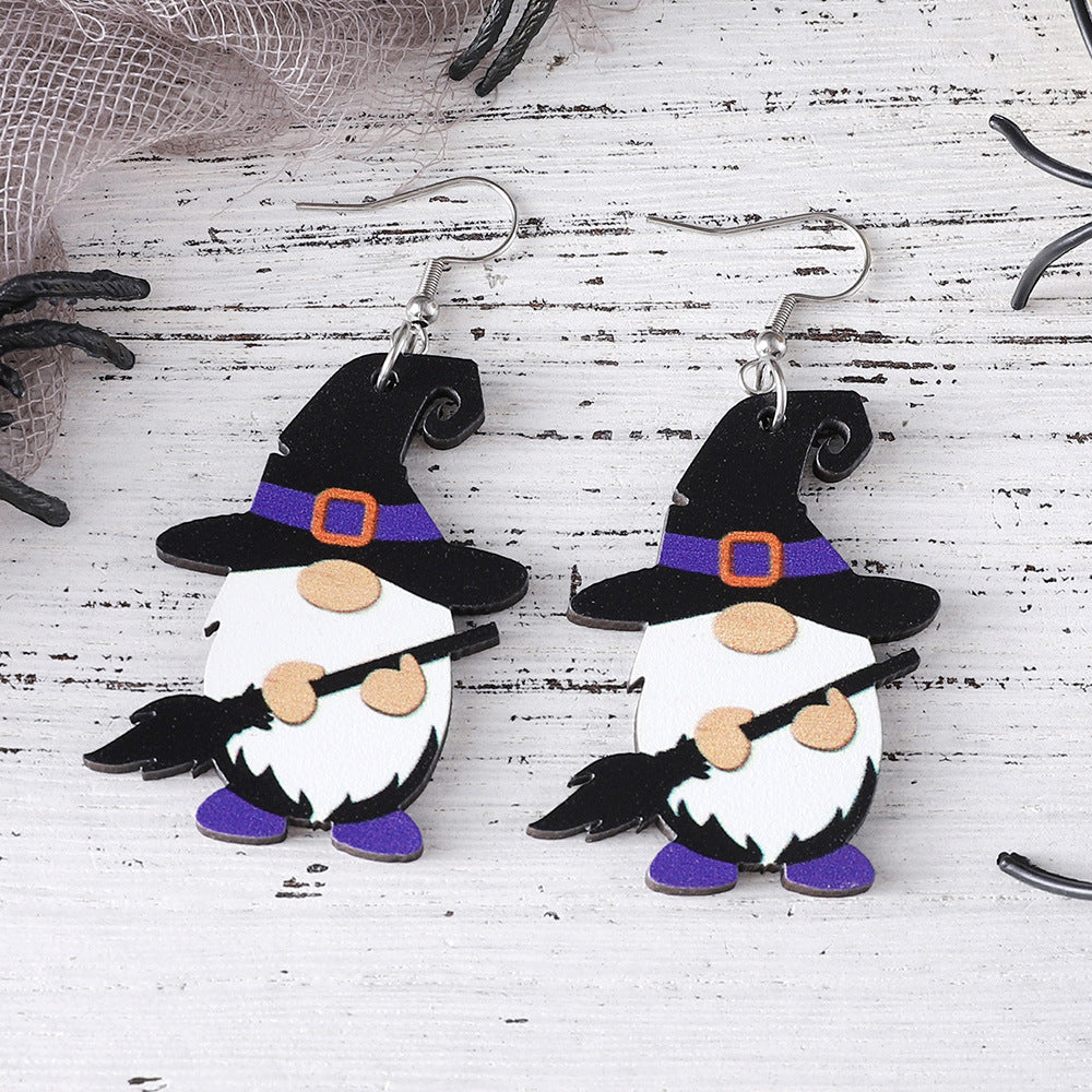 Bat Skull Cute Dwarf Pendant Earrings