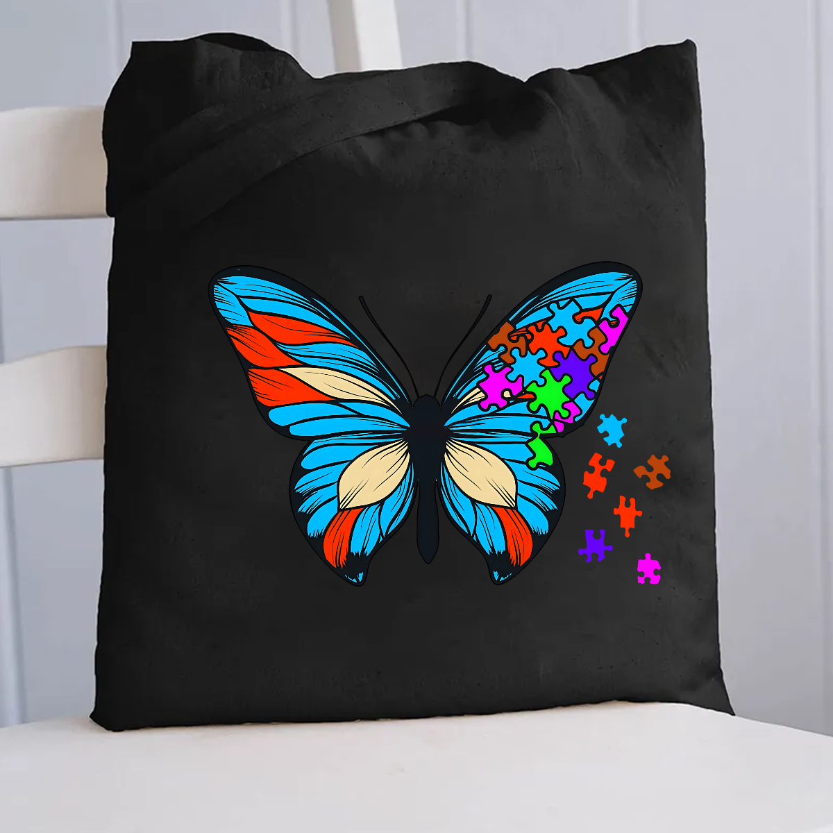 Butterfly Autism Awareness Day Promoting Love And Acceptance Canvas Tote Bag