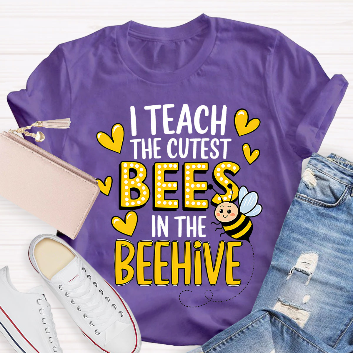 I Teach The Cutest Bees Teacher T-Shirt
