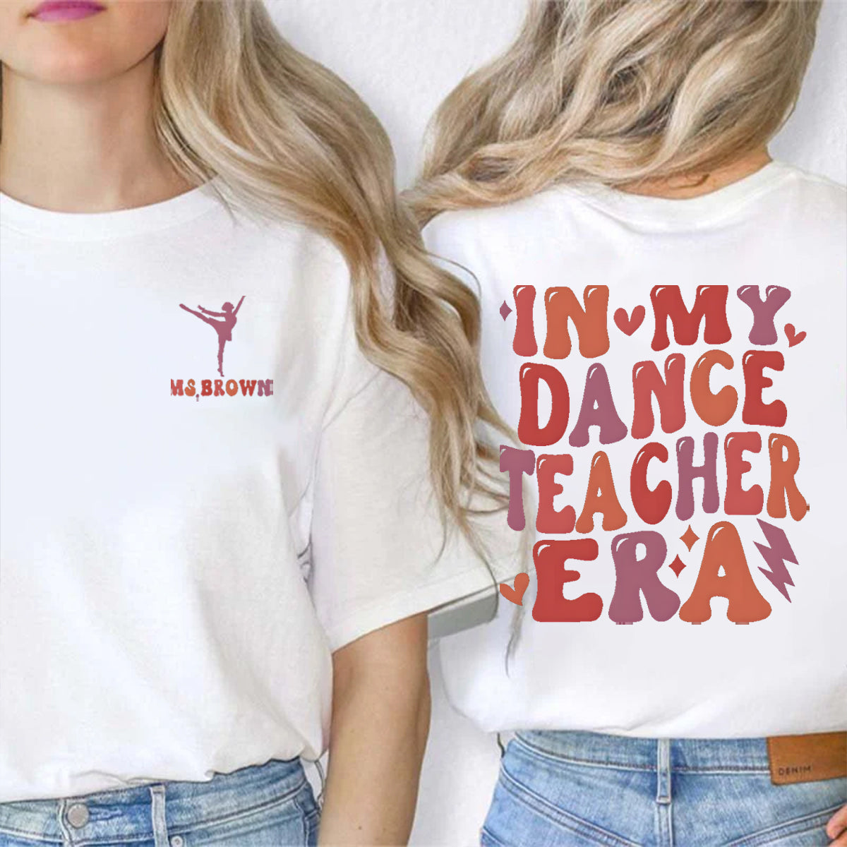 Personalized Name In My Dance Era Double Printed T-shirt