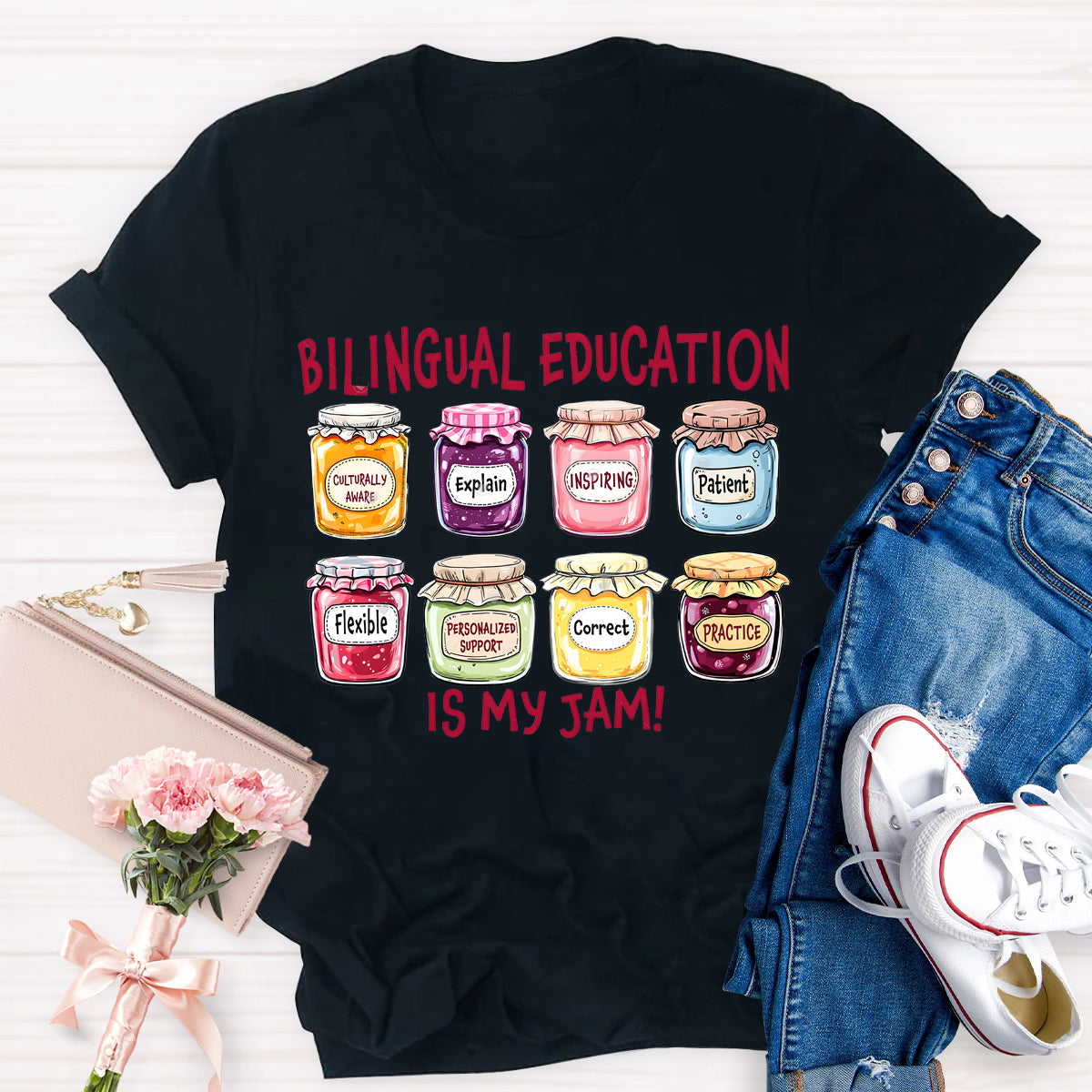 Bilingual Education Is My Jam Teacher T-Shirt
