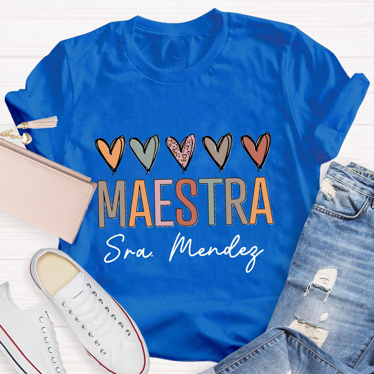 Personalized Spanish Teacher Name T-Shirt