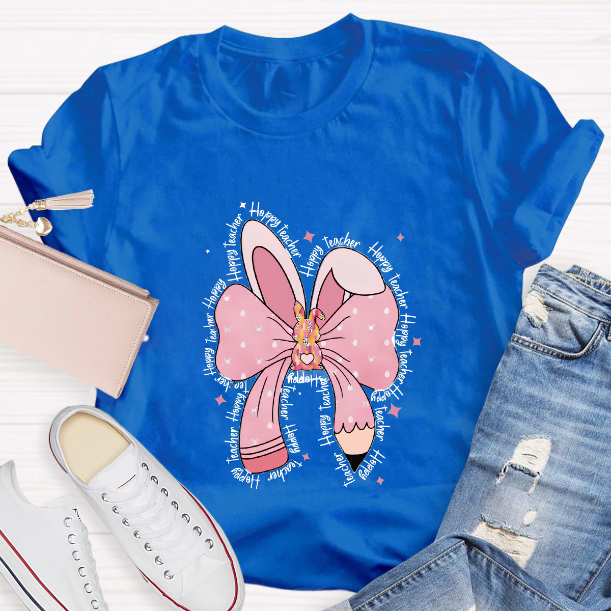 Hoppy Bow Teacher T-Shirt