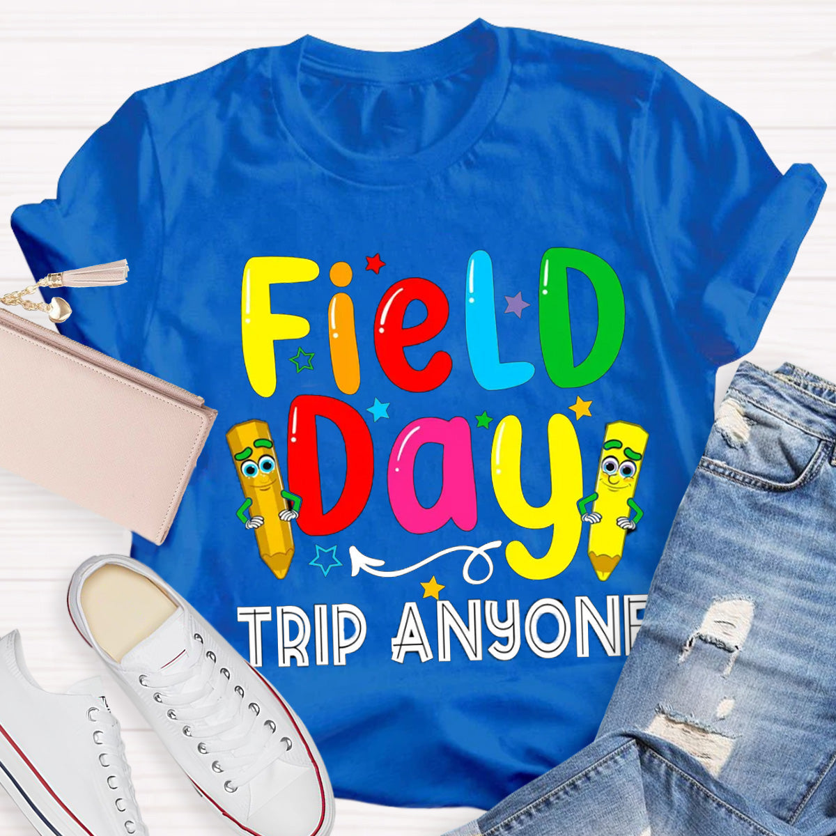 Field Day Pencil Teacher T-Shirt