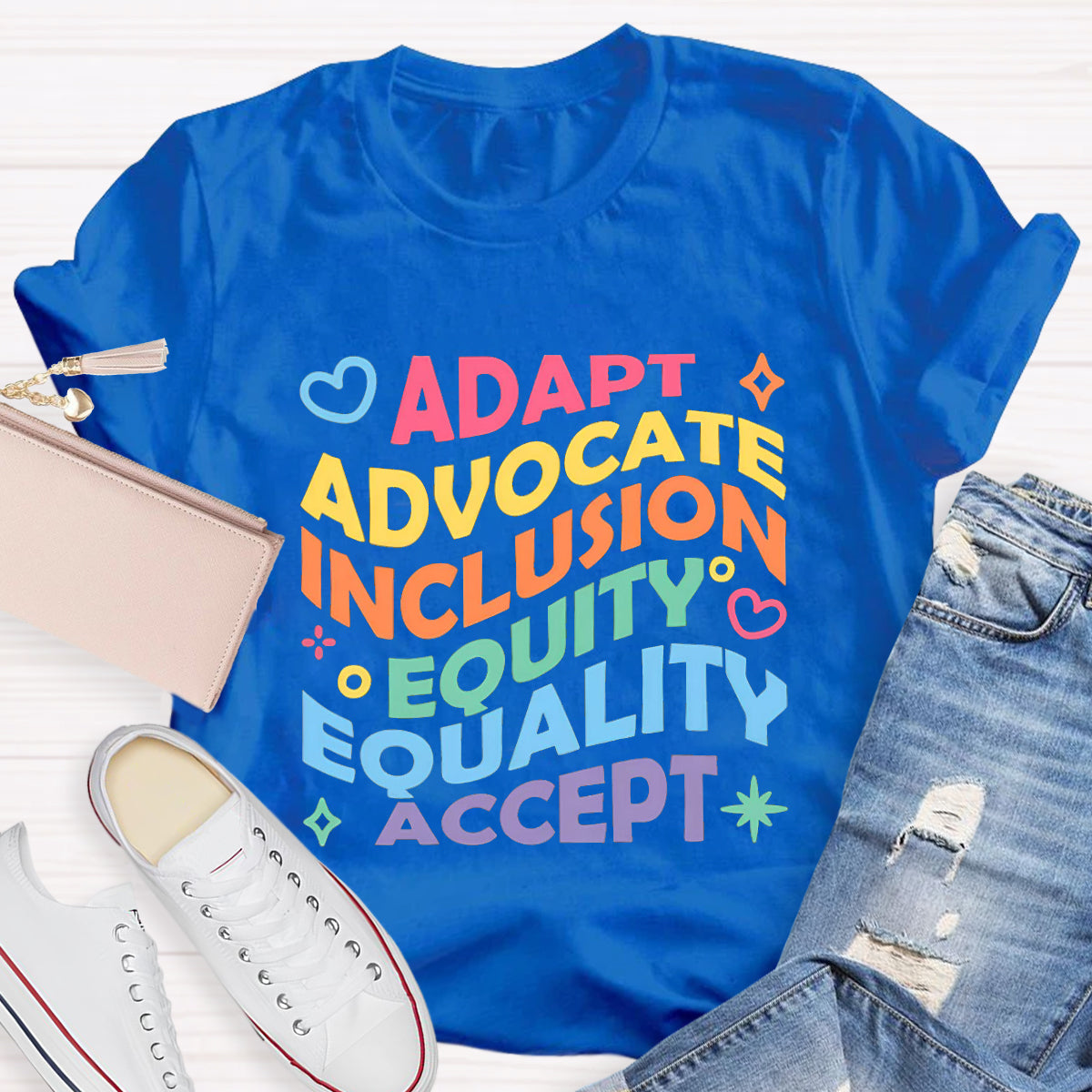 Adapt  Advocate  Accept Teacher T-Shirt