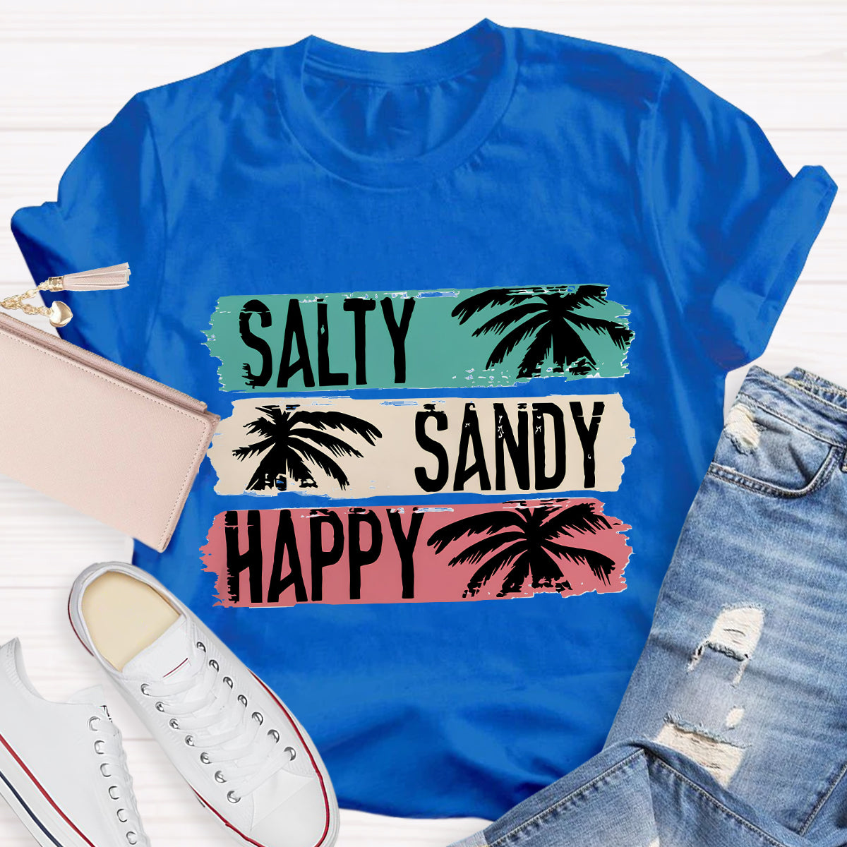 Salty Sandy Happy Teacher T-Shirt
