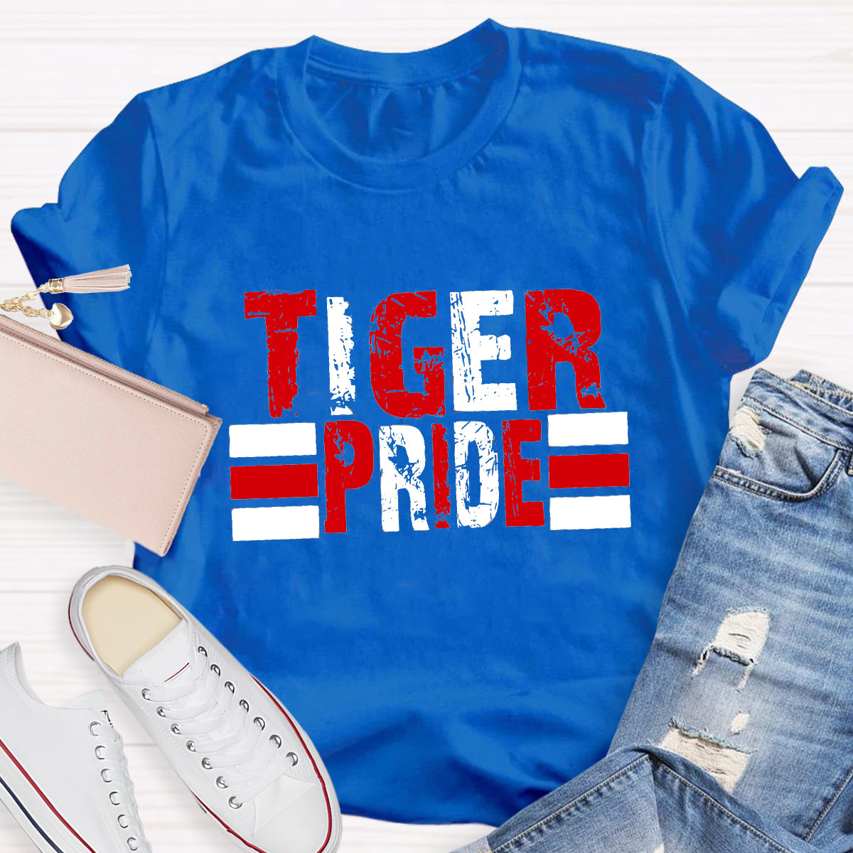 Personalized Mascot Pride Tiger Teacher T-Shirt