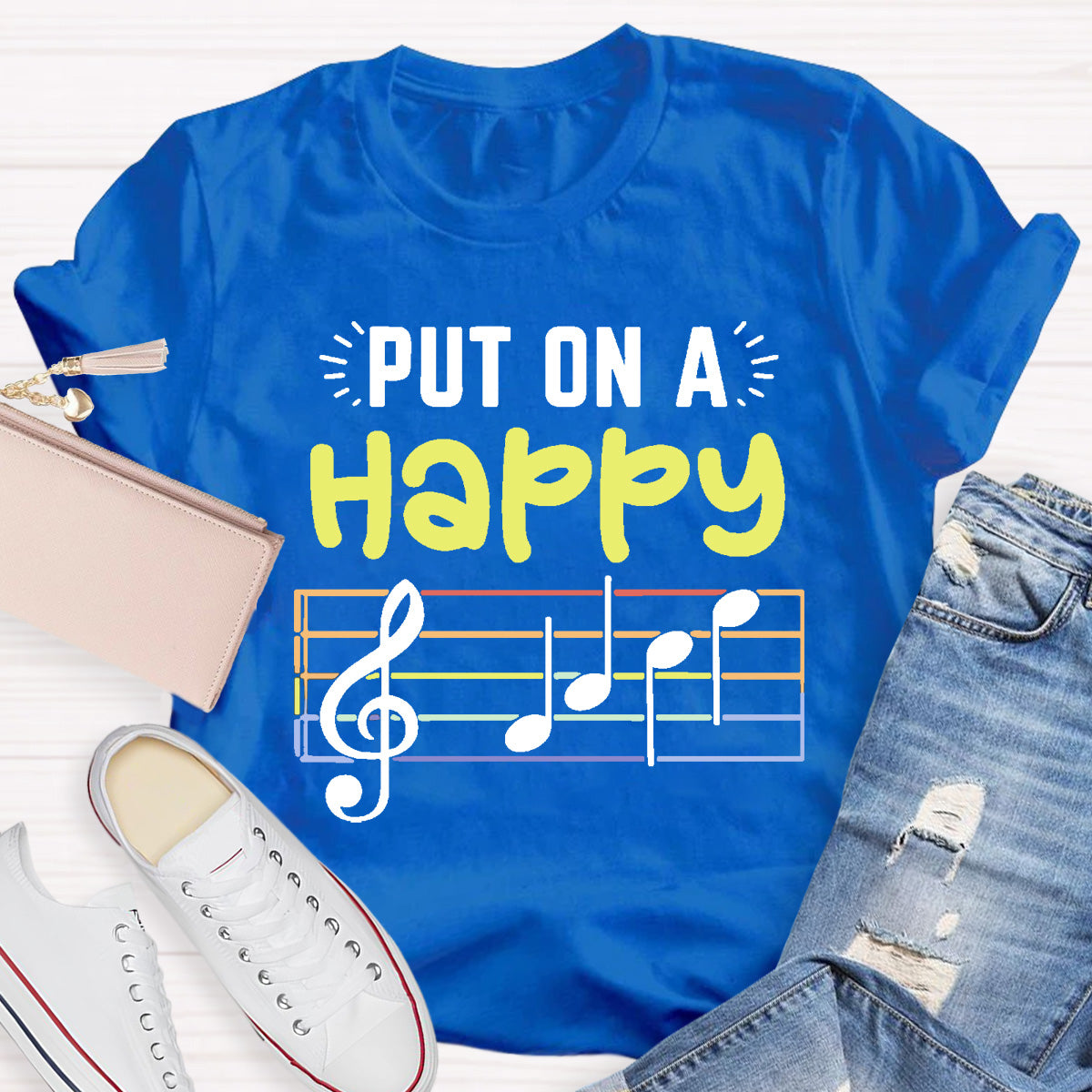 Put On A Happy Music Teacher T-Shirt