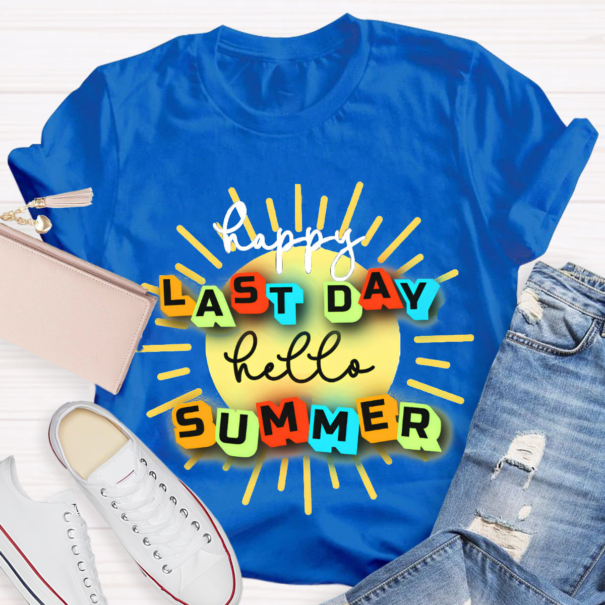 Happy Last Day Hello Summer Teacher T-Shirt