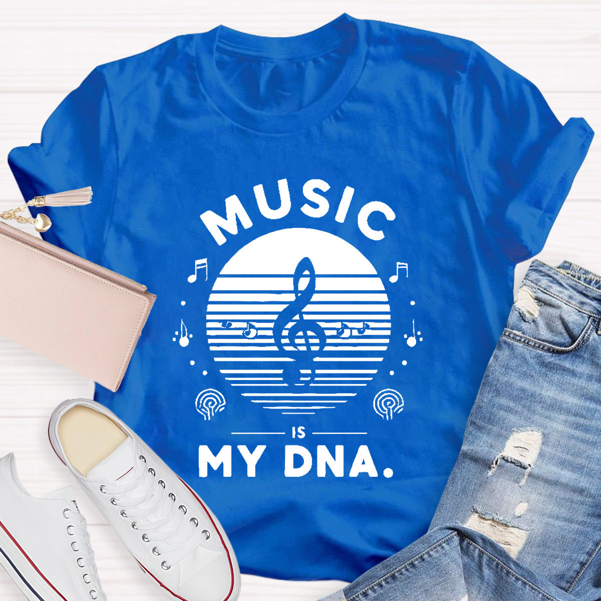 Music Is My Dna Teacher T-Shirt
