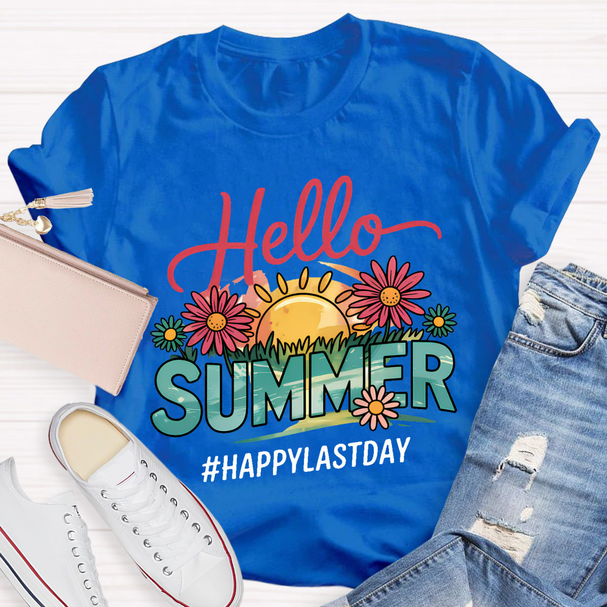 Hello Summer Happy Last Day Teacher T-Shirt