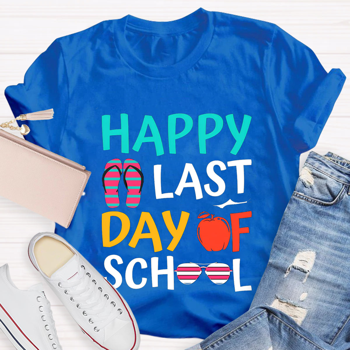 Happy Last Day Of School Beach Summer T-Shirt