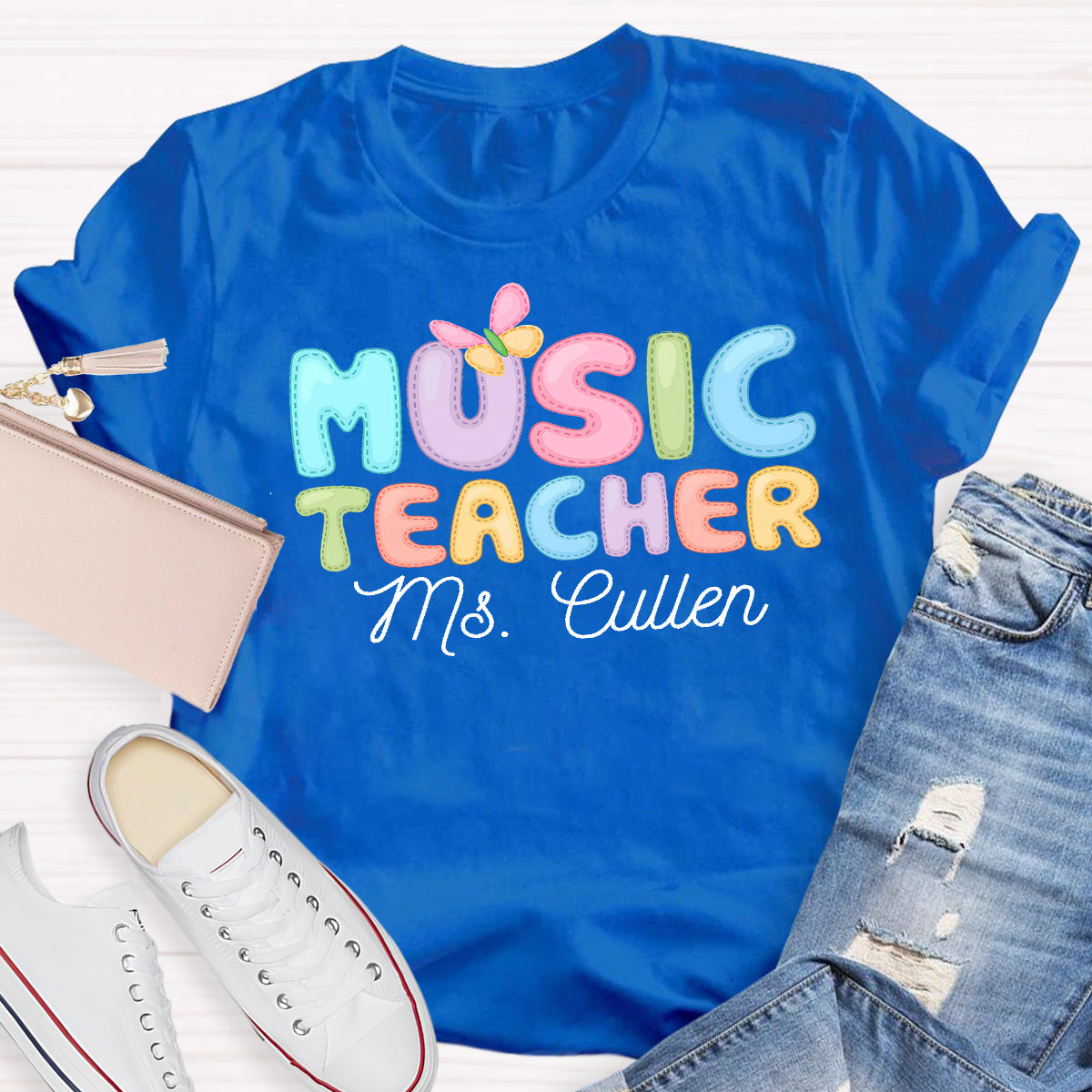 Personalize Name Music Teacher T-Shirt