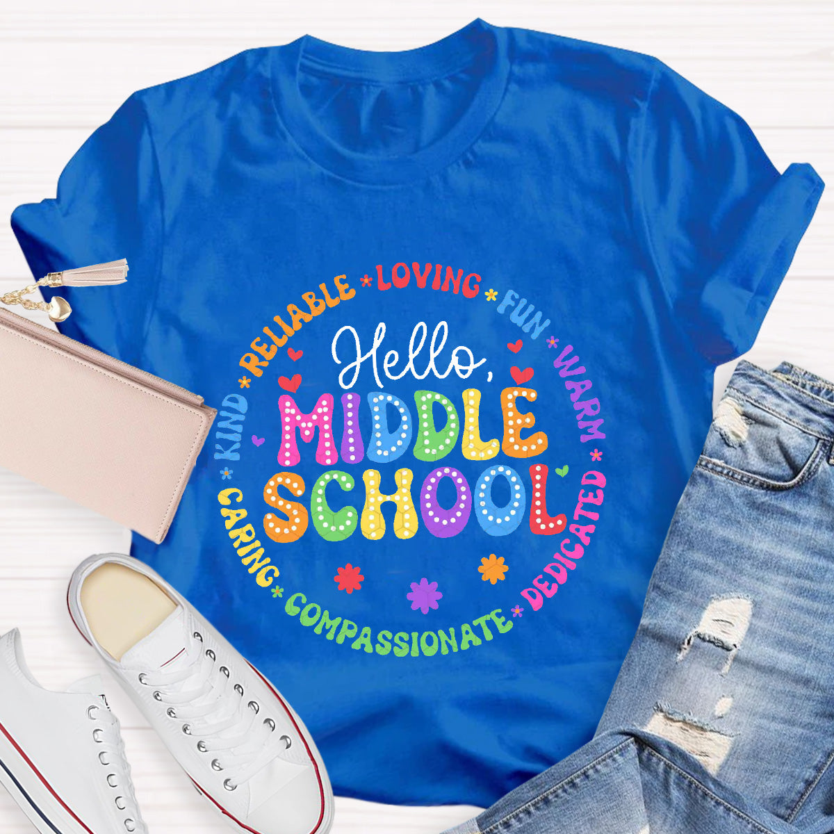 Hello  Middle School Loving Teacher T-Shirt