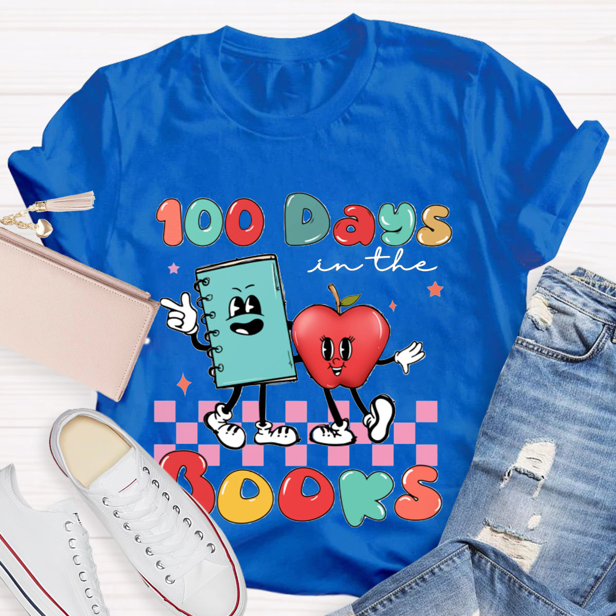 100 Days In The Books Teacher T-Shirt