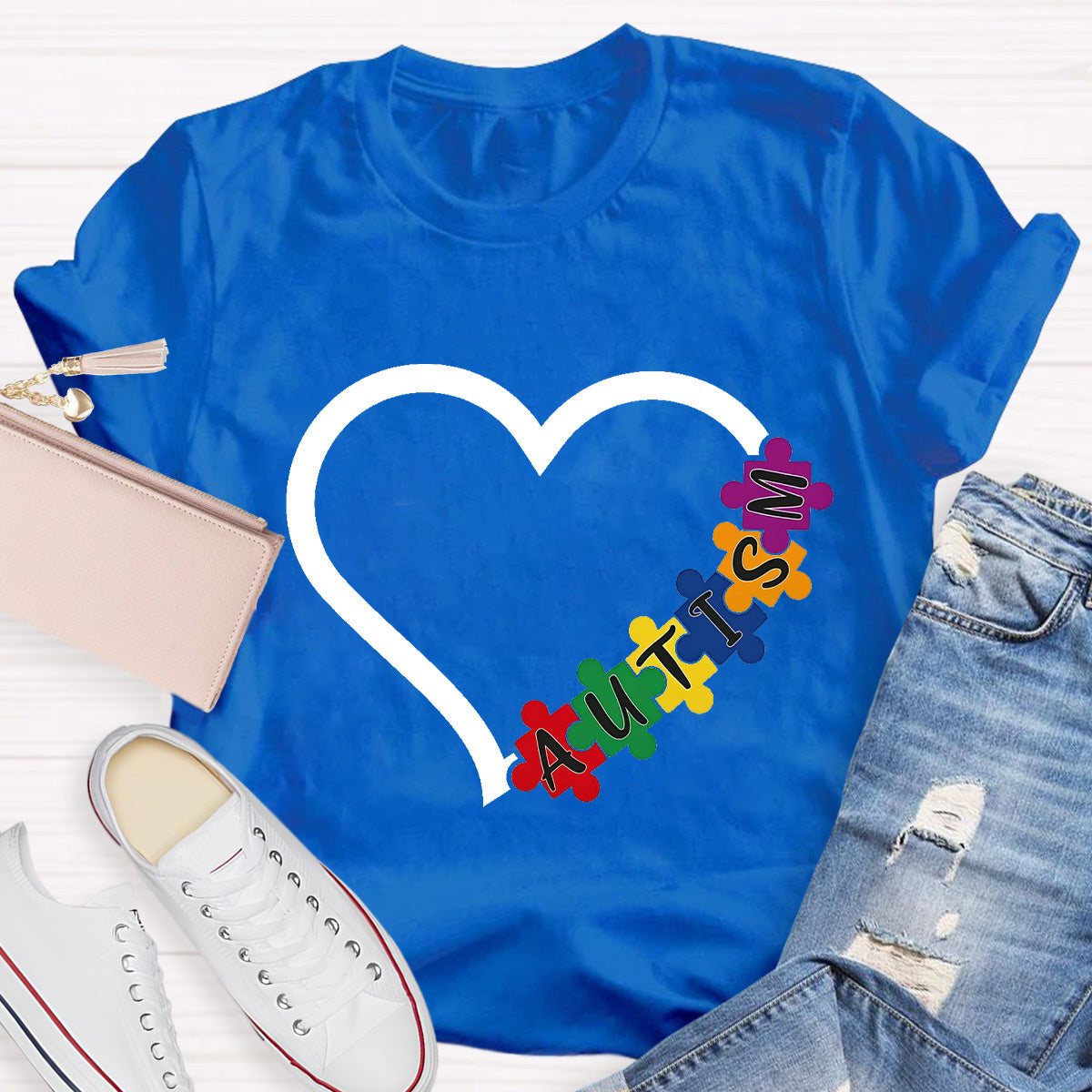 Autism Heart Teacher T-Shirt