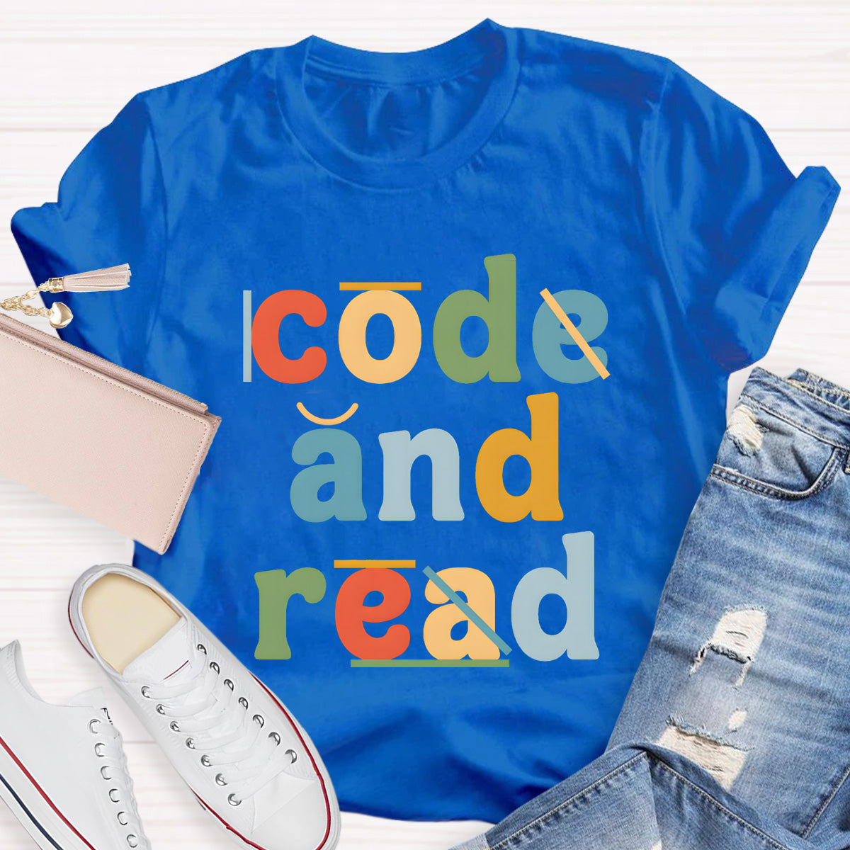 Code And Read Crammer Teacher T-Shirt