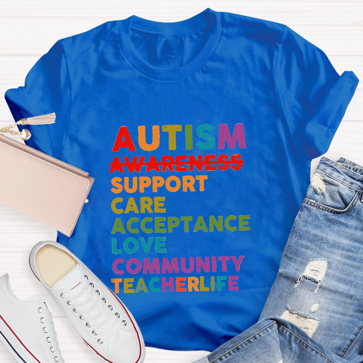 Autism Support Care Acceptance Love Community T-Shirt