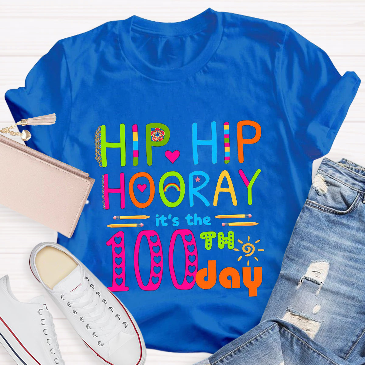 Hip Hip Hooray It's The 100th Day T-Shirt