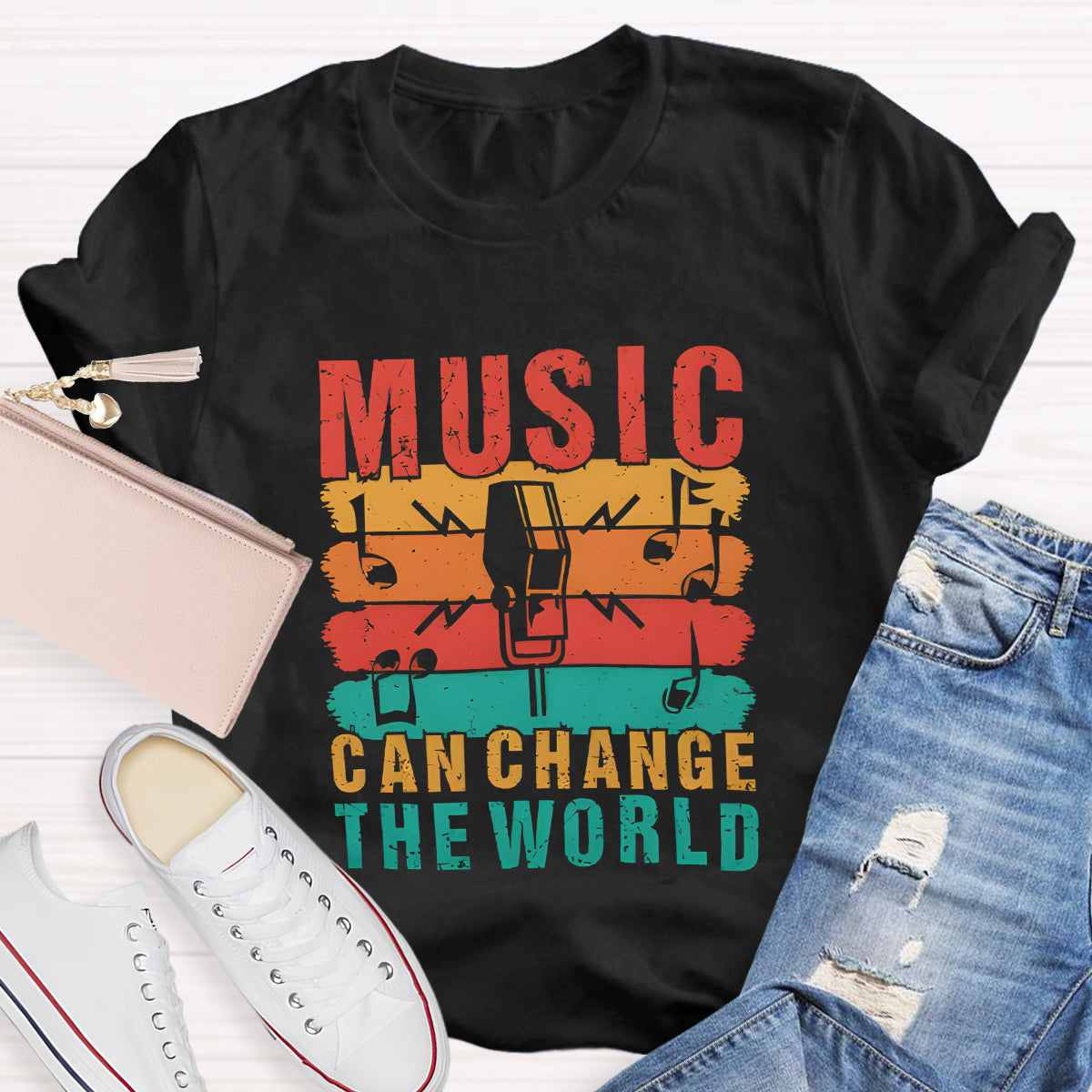 Music Can Change The World Teacher T-Shirt