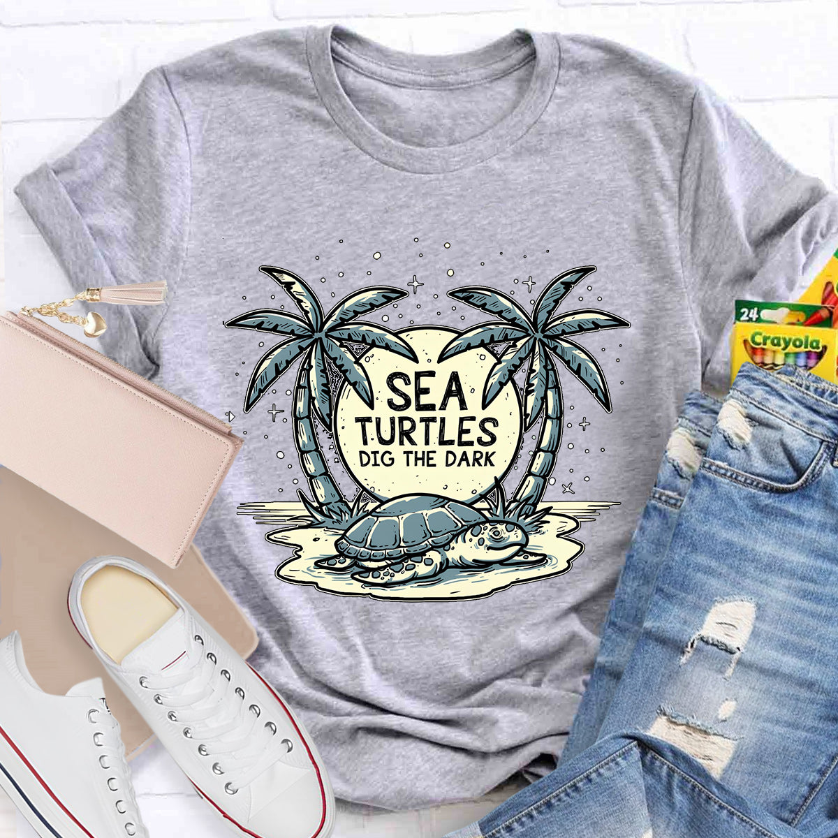 Sea Turtles Dig The Dark Reduce Light Pollution T-Shirt